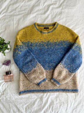 FRNCH Paris Colorblock Knit Sweater